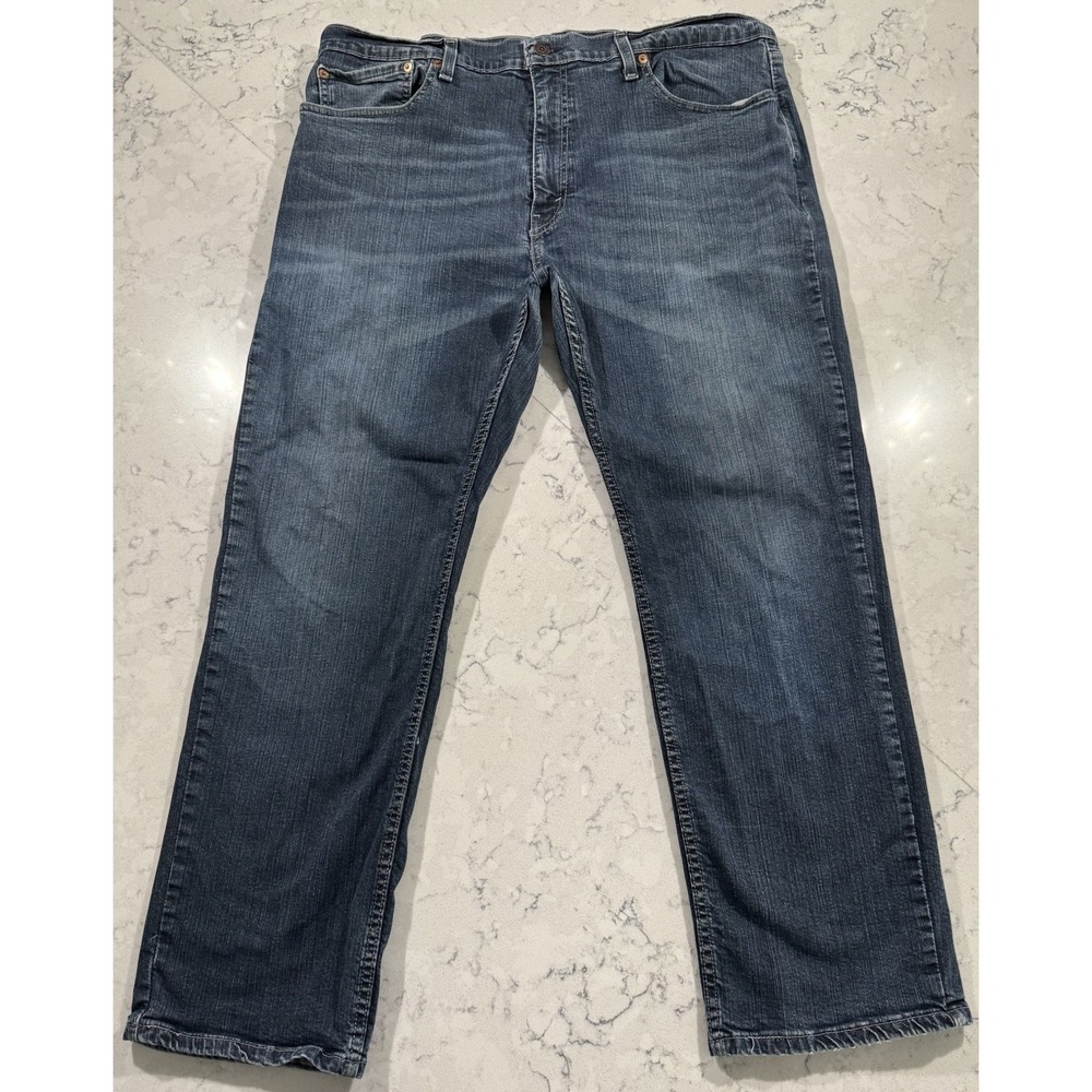 Levi's 559 Jeans Mens 38x30 Blue Dark Wash Relaxed Fit Straight Leg Cotton Denim